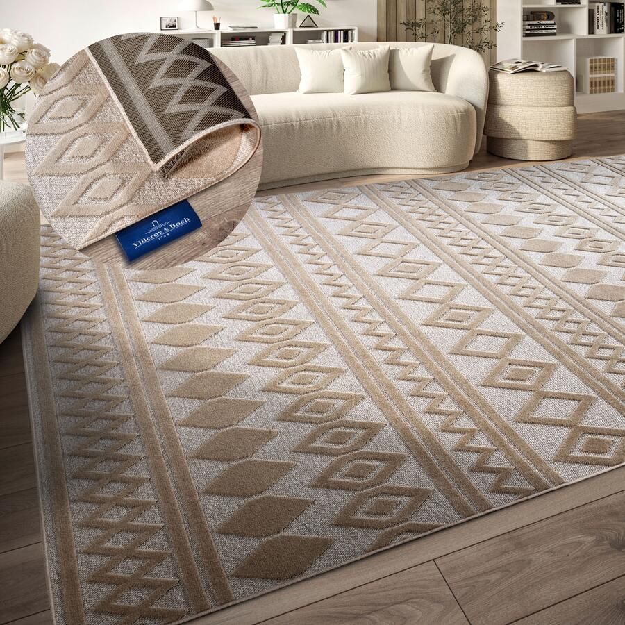 Villeroy & Boch Vloerkleed Catherine Woonkamer slaapkamer modern hoog-laag effect gang - Foto 2