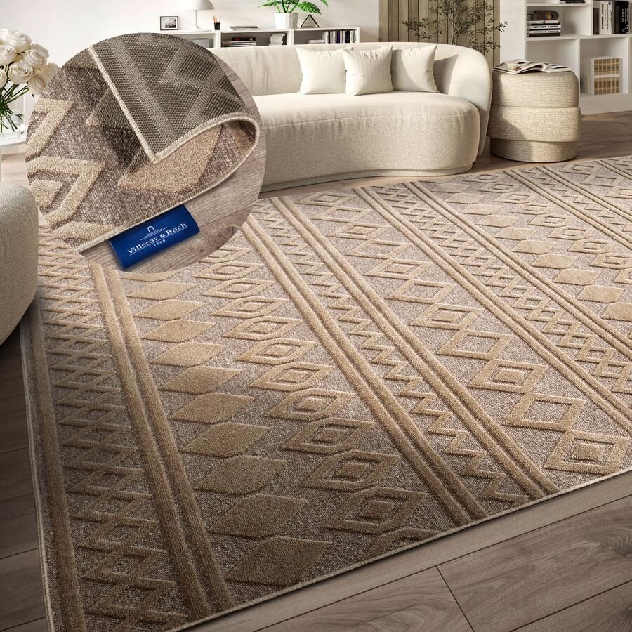 Villeroy & Boch Vloerkleed Catherine Woonkamer slaapkamer modern hoog-laag effect gang - Foto 2