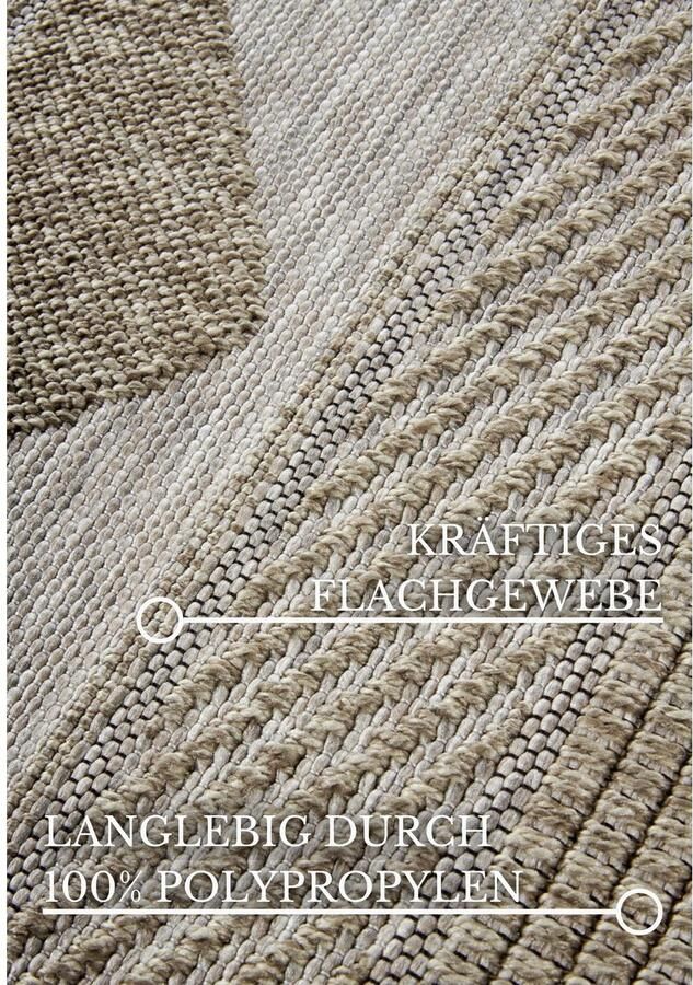 Villeroy & Boch Vloerkleed Elisabeth In-& Outdoor Vlakweefsel weerbestendig Terras Balkon natuurlijk modern - Foto 2