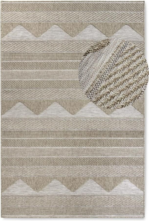 Villeroy & Boch Vloerkleed Elisabeth In-& Outdoor Vlakweefsel weerbestendig Terras Balkon natuurlijk modern - Foto 7