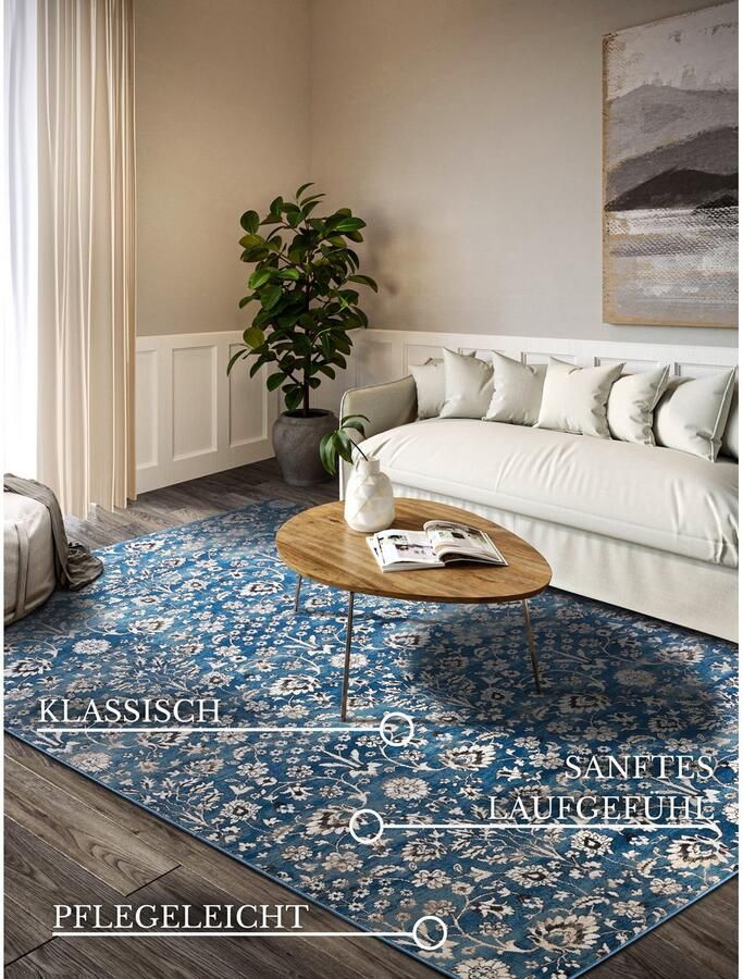 Villeroy & Boch Vloerkleed Ernest Loper oosters woonkamer slaapkamer klassiek kortpolig - Foto 8