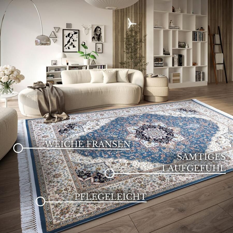 Villeroy & Boch Vloerkleed Etienne Oriëntaals franjes woonkamer slaapkamer klassiek kortpolig - Foto 8