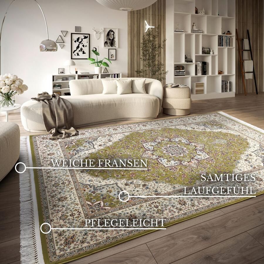 Villeroy & Boch Vloerkleed Etienne Oriëntaals franjes woonkamer slaapkamer klassiek kortpolig - Foto 8