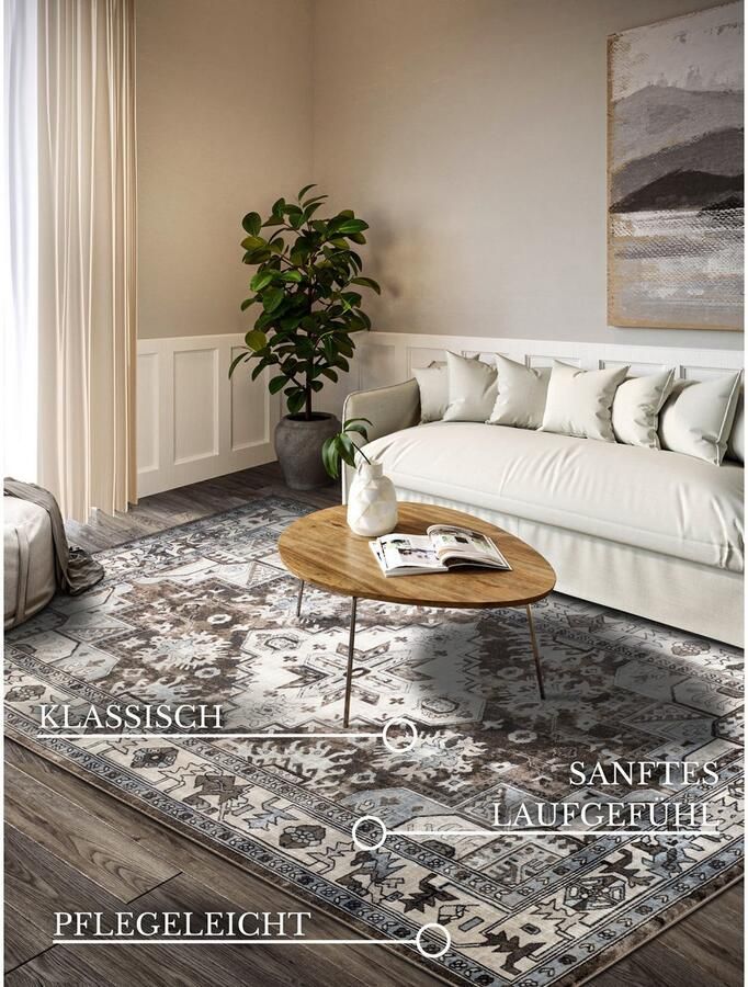 Villeroy & Boch Vloerkleed Henry Oosters woonkamer slaapkamer klassiek laagpolig loper - Foto 8