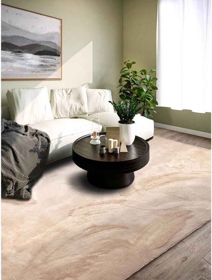 Villeroy & Boch Vloerkleed Leon Hoogpolig shaggy effen zacht glanzend konijnenvacht gevoel - Foto 9