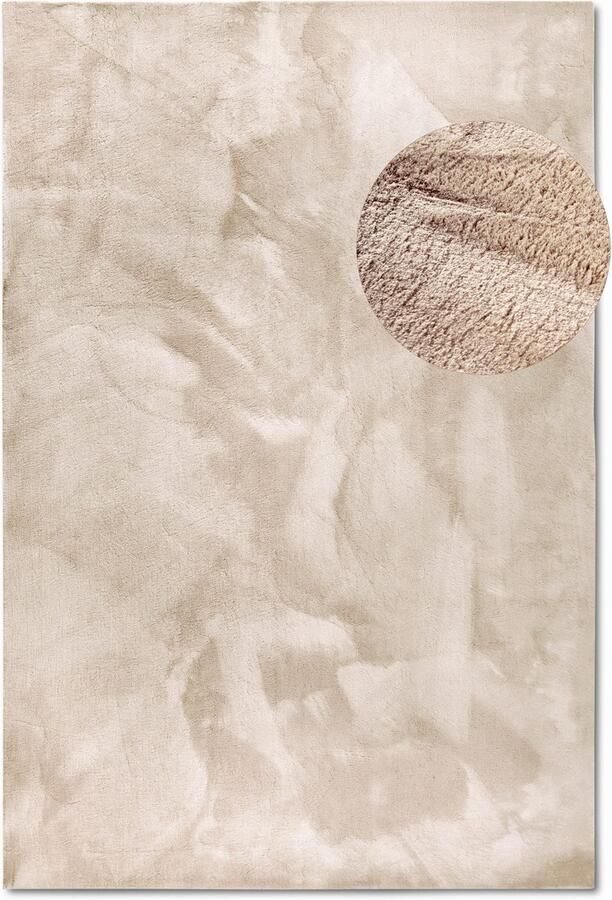 Villeroy & Boch Vloerkleed Leon Hoogpolig shaggy effen zacht glanzend konijnenvacht gevoel - Foto 7