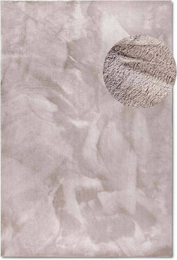 Villeroy & Boch Vloerkleed Leon Hoogpolig shaggy effen zacht glanzend konijnenvacht gevoel - Foto 7