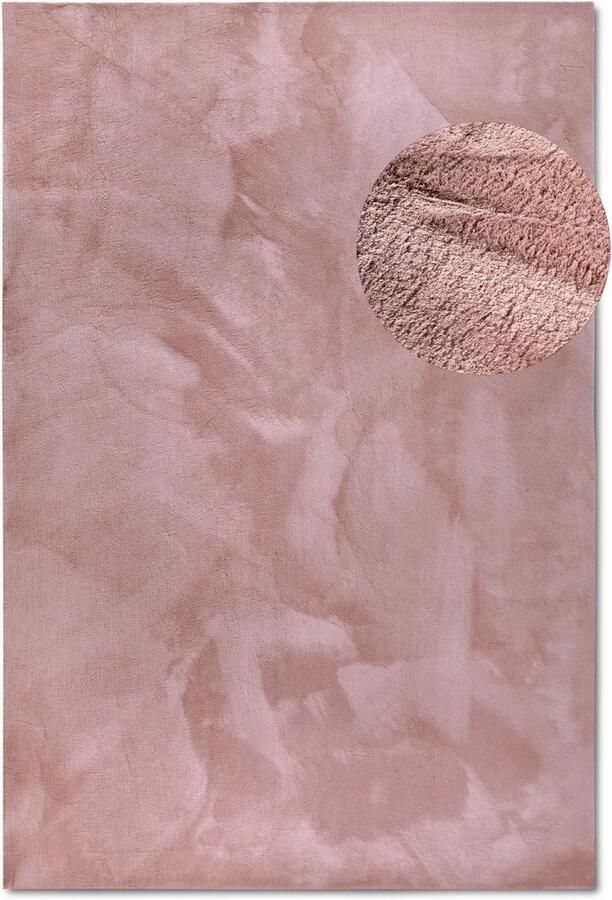 Villeroy & Boch Vloerkleed Leon Hoogpolig shaggy effen zacht glanzend konijnenvacht gevoel - Foto 9