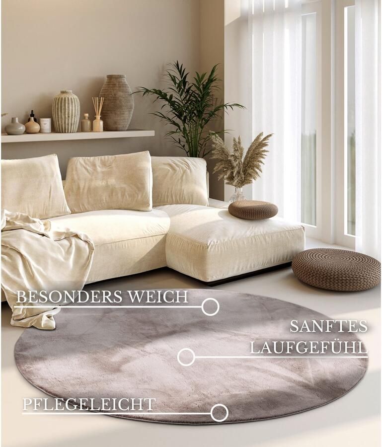 Villeroy & Boch Vloerkleed Leon Lange pool shaggy effen pluizig zacht glanzend modern effen - Foto 9