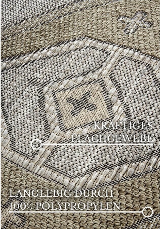 Villeroy & Boch Vloerkleed Rbovent In-& Outdoor Vlakweefsel weerbestendig Terras Balkon natuurlijk modern - Foto 4