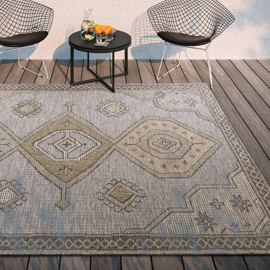 Villeroy & Boch Vloerkleed Rbovent In-& Outdoor Vlakweefsel weerbestendig Terras Balkon natuurlijk modern