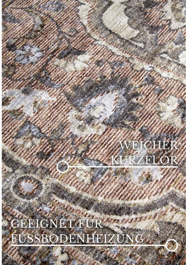 Villeroy & Boch Vloerkleed Renata Loper oosters franjes woonkamer slaapkamer vintage - Foto 2