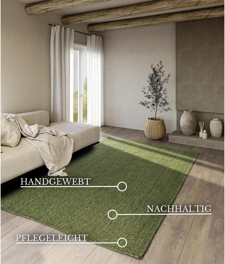 Villeroy & Boch Vloerkleed Rosalie jute tapijt Loper 100% jute natuurlijk woonkamer eetkamer slaapkamer GRS - Foto 9