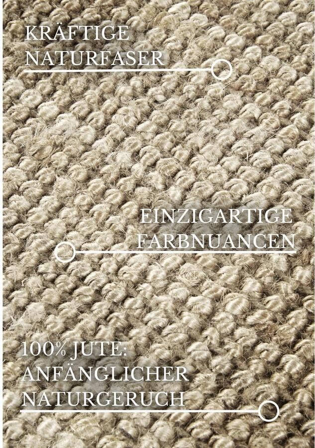 Villeroy & Boch Vloerkleed Rosalie jute tapijt Loper 100% jute natuurlijk woonkamer eetkamer slaapkamer GRS - Foto 2