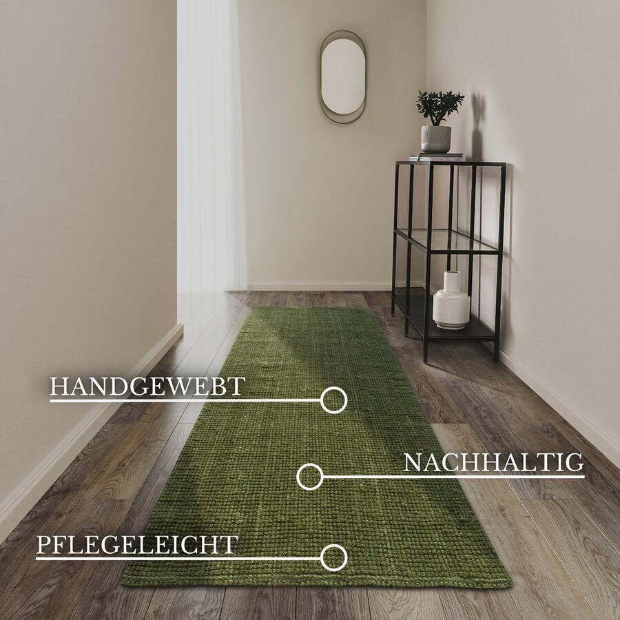 Villeroy & Boch Vloerkleed Rosalie jute tapijt Loper 100% jute natuurlijk woonkamer eetkamer slaapkamer GRS - Foto 8