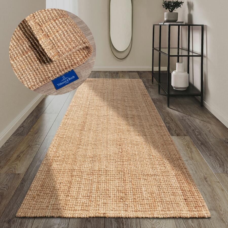 Villeroy & Boch Vloerkleed Rosalie jute tapijt Loper 100% jute natuurlijk woonkamer eetkamer slaapkamer GRS - Foto 10