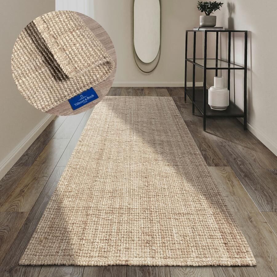 Villeroy & Boch Vloerkleed Rosalie jute tapijt Loper 100% jute natuurlijk woonkamer eetkamer slaapkamer GRS