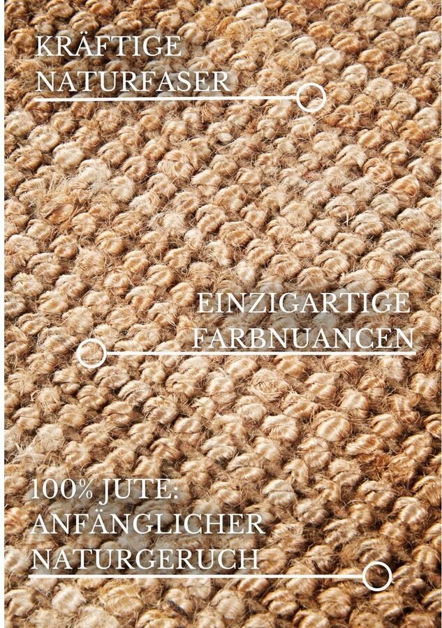 Villeroy & Boch Vloerkleed Rosalie jute tapijt Loper 100% jute natuurlijk woonkamer eetkamer slaapkamer GRS - Foto 2