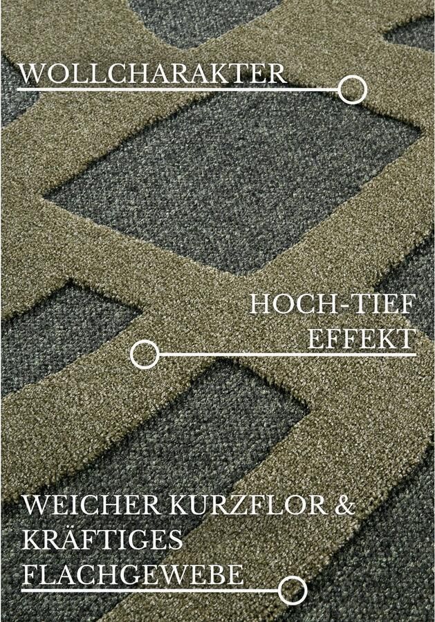 Villeroy & Boch Vloerkleed Therese Woonkamer slaapkamer modern hoog-laag effect gang - Foto 9