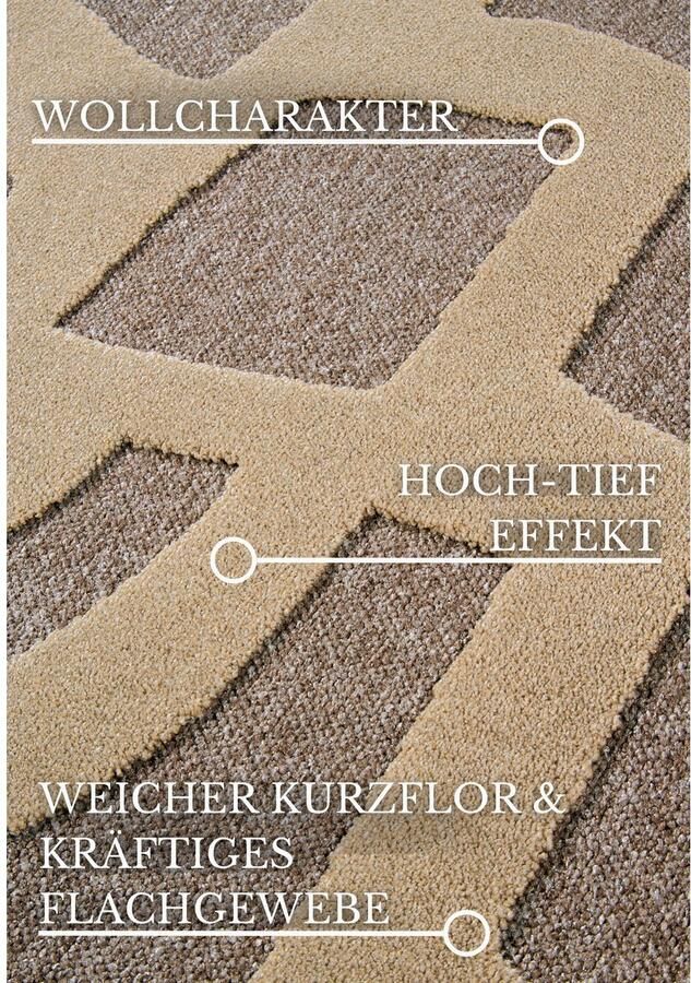 Villeroy & Boch Vloerkleed Therese Woonkamer slaapkamer modern hoog-laag effect gang - Foto 9