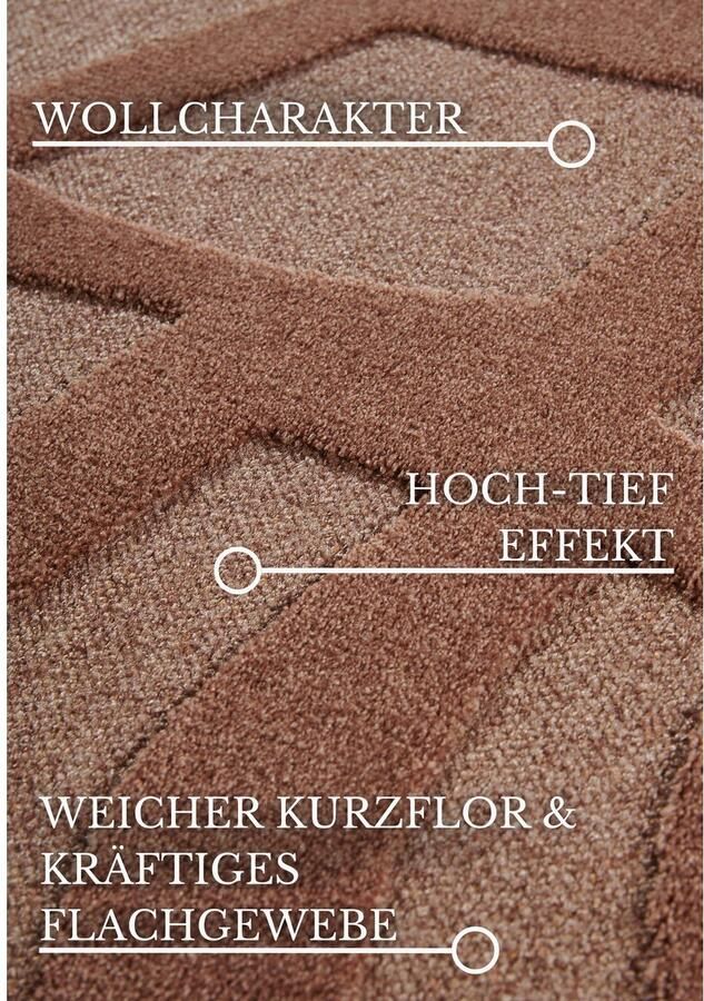 Villeroy & Boch Vloerkleed Therese Woonkamer slaapkamer modern hoog-laag effect gang - Foto 9