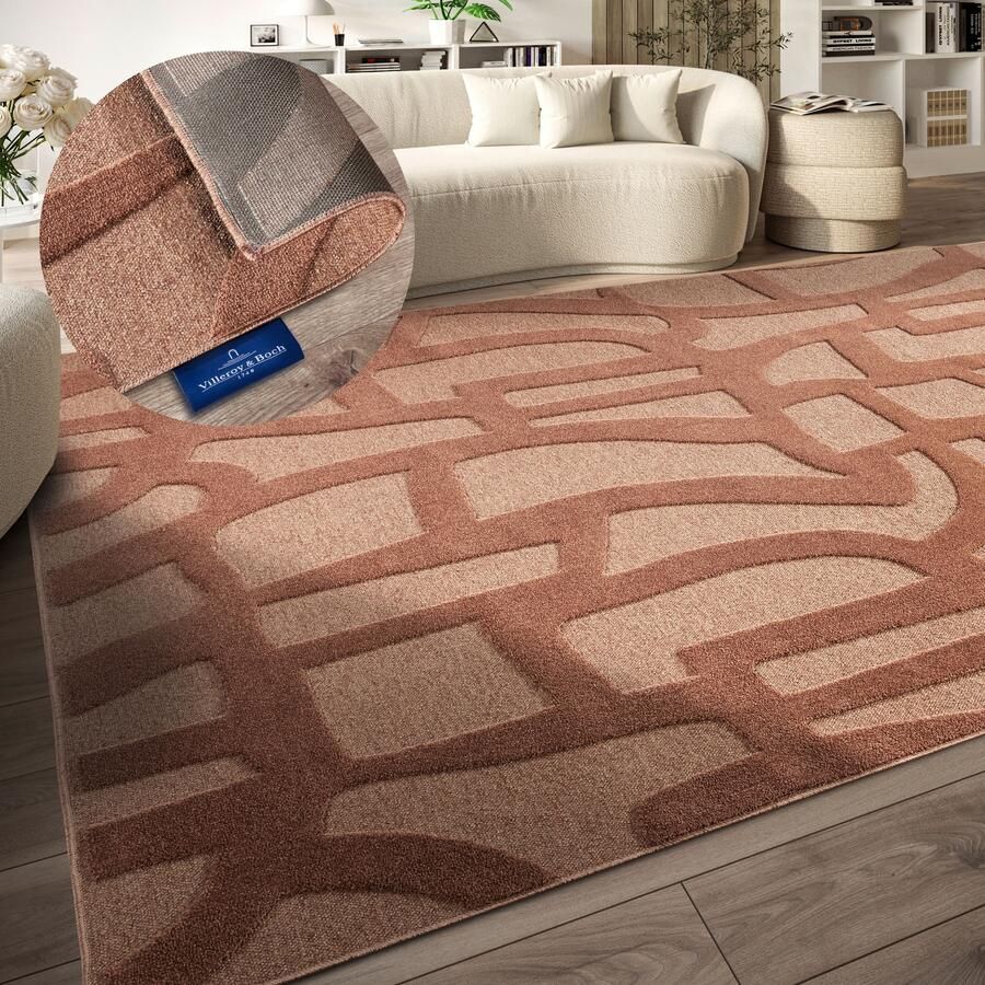 Villeroy & Boch Vloerkleed Therese Woonkamer slaapkamer modern hoog-laag effect gang - Foto 2