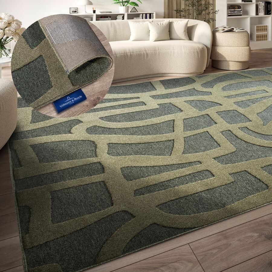 Villeroy & Boch Vloerkleed Therese Woonkamer slaapkamer modern hoog-laag effect gang - Foto 2