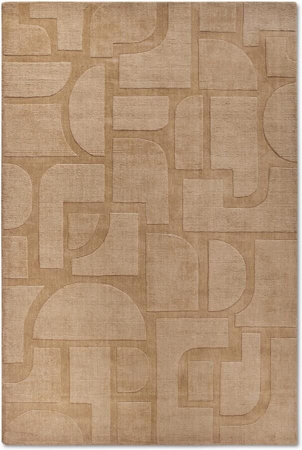 Villeroy & Boch Wollen kleed Alexis Handgeweven wol natuur woonkamer geometrie boho design - Foto 8