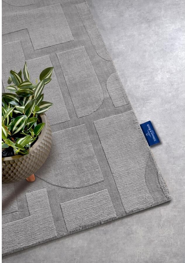 Villeroy & Boch Wollen kleed Alexis Handgeweven wol natuur woonkamer geometrie boho design - Foto 2