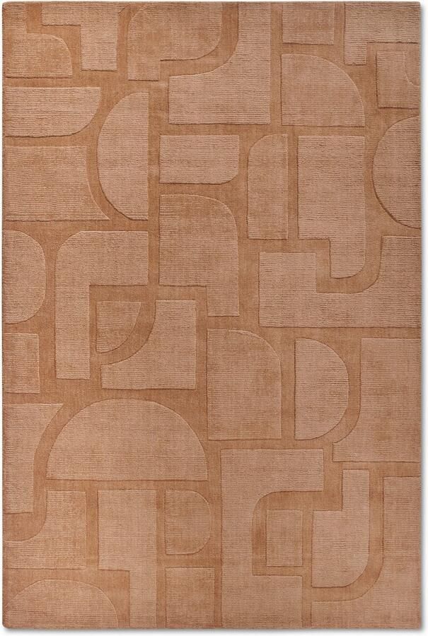 Villeroy & Boch Wollen kleed Alexis Handgeweven wol natuur woonkamer geometrie boho design - Foto 7