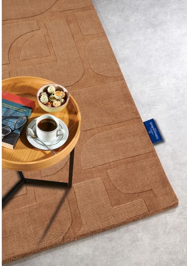 Villeroy & Boch Wollen kleed Alexis Handgeweven wol natuur woonkamer geometrie boho design - Foto 2