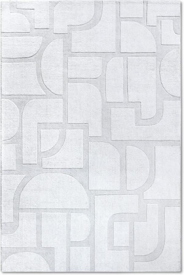 Villeroy & Boch Wollen kleed Alexis Handgeweven wol natuur woonkamer geometrie boho design - Foto 8