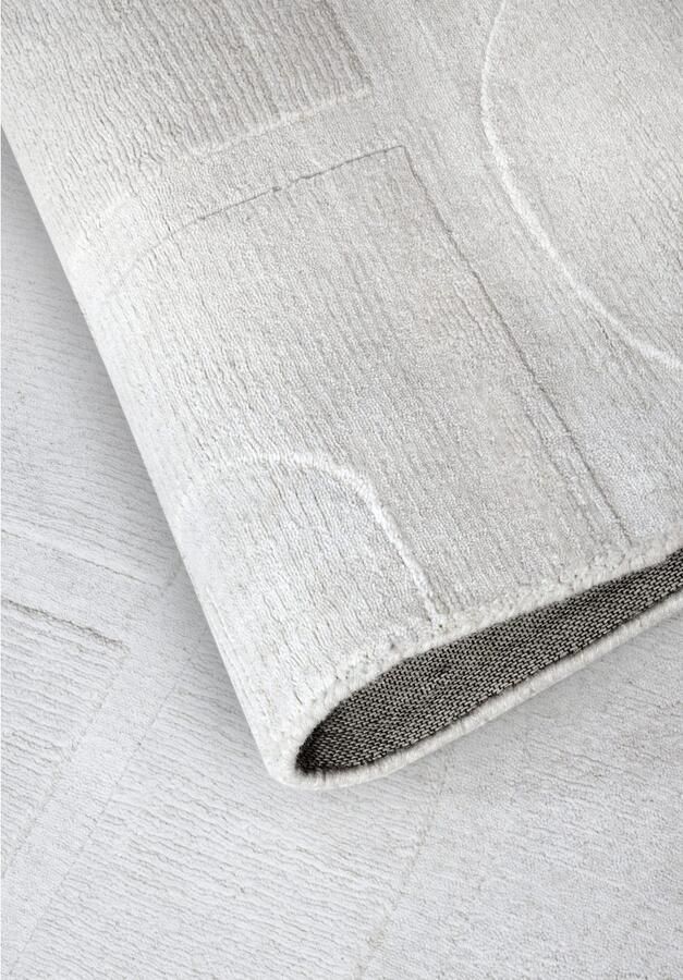 Villeroy & Boch Wollen kleed Alexis Handgeweven wol natuur woonkamer geometrie boho design - Foto 4