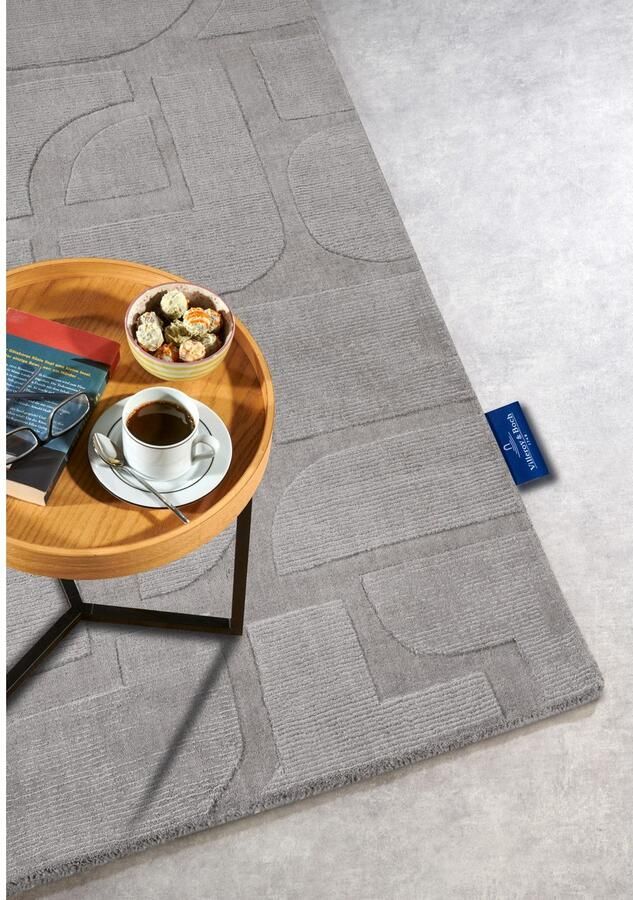 Villeroy & Boch Wollen kleed Alexis Handgeweven wol natuur woonkamer geometrie boho design - Foto 2