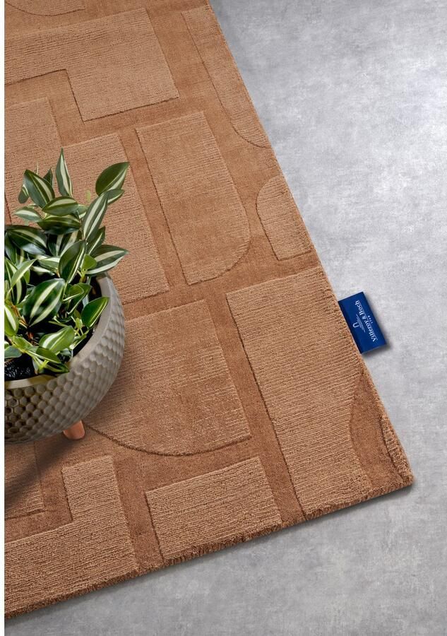 Villeroy & Boch Wollen kleed Alexis Handgeweven wol natuur woonkamer geometrie boho design - Foto 2