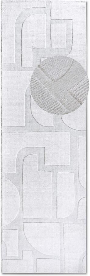 Villeroy & Boch Wollen kleed Alexis Handgeweven wol natuur woonkamer geometrie boho design - Foto 6