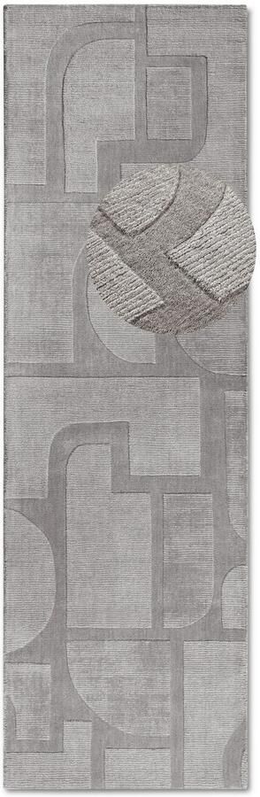 Villeroy & Boch Wollen kleed Alexis Handgeweven wol natuur woonkamer geometrie boho design - Foto 7