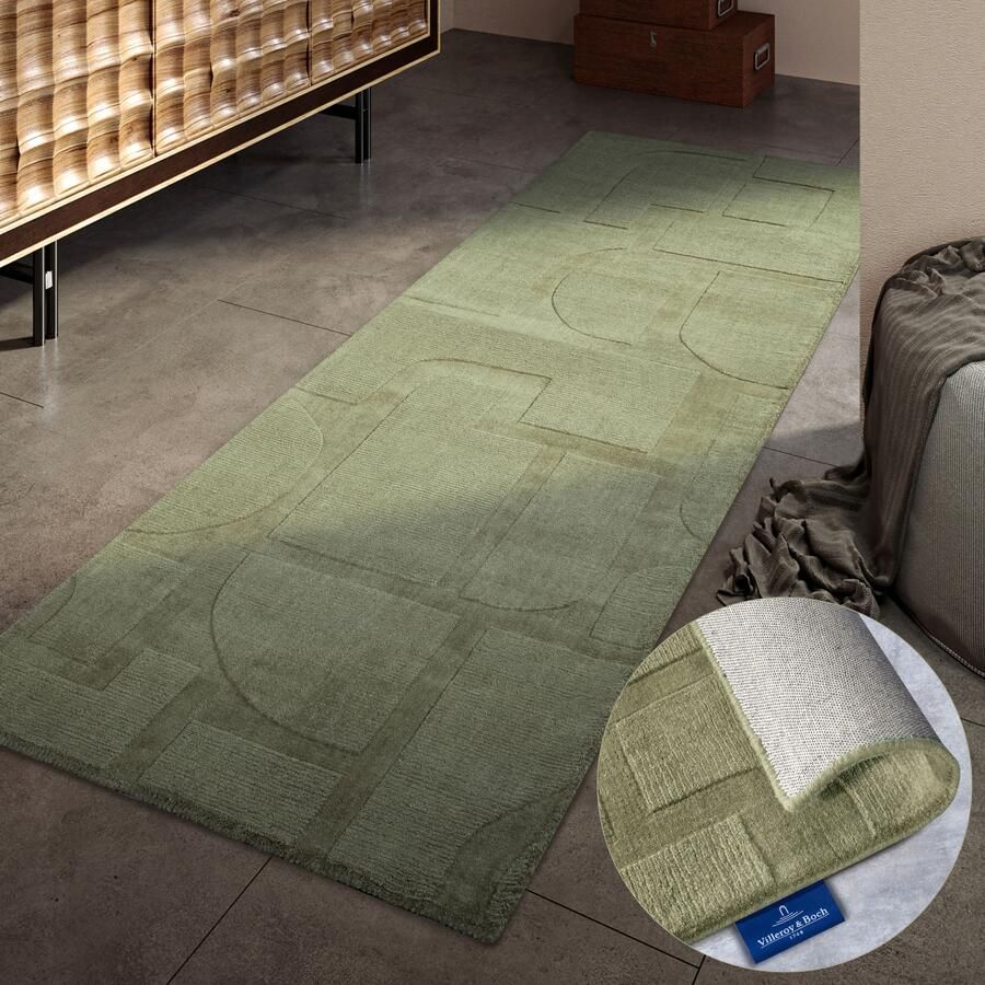 Villeroy & Boch Wollen kleed Alexis Handgeweven wol natuur woonkamer geometrie boho design - Foto 9