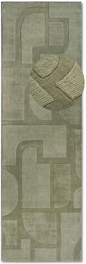 Villeroy & Boch Wollen kleed Alexis Handgeweven wol natuur woonkamer geometrie boho design - Foto 7