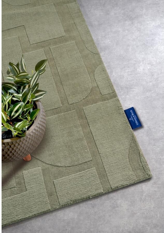 Villeroy & Boch Wollen kleed Alexis Handgeweven wol natuur woonkamer geometrie boho design - Foto 2