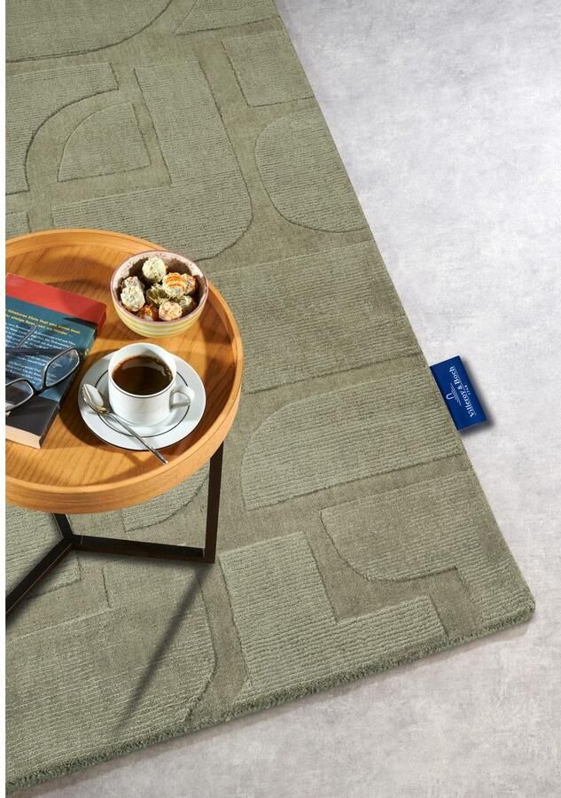 Villeroy & Boch Wollen kleed Alexis Handgeweven wol natuur woonkamer geometrie boho design - Foto 3