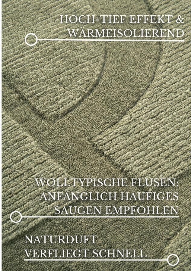 Villeroy & Boch Wollen kleed Alexis Handgeweven wol natuur woonkamer geometrie boho design - Foto 3