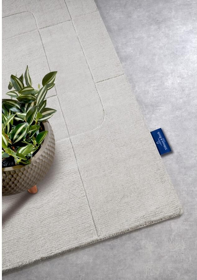 Villeroy & Boch Wollen kleed Charlotte Loper handgeweven wol natuur loper woonkamer geometrie - Foto 2