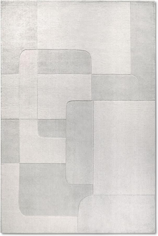 Villeroy & Boch Wollen kleed Charlotte Loper handgeweven wol natuur loper woonkamer geometrie - Foto 7