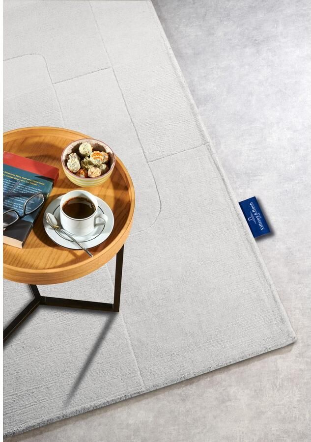 Villeroy & Boch Wollen kleed Charlotte Loper handgeweven wol natuur loper woonkamer geometrie - Foto 2