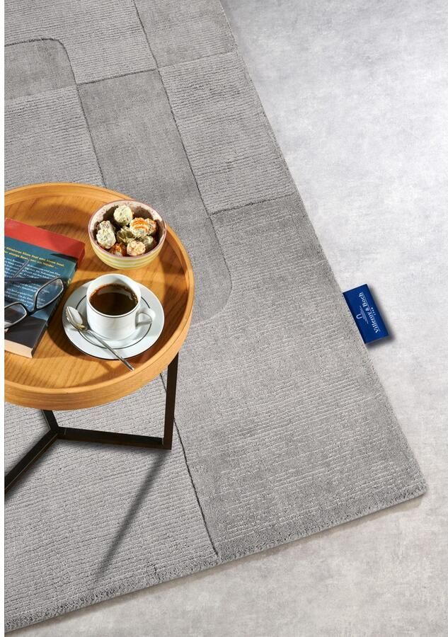 Villeroy & Boch Wollen kleed Charlotte Loper handgeweven wol natuur loper woonkamer geometrie - Foto 2