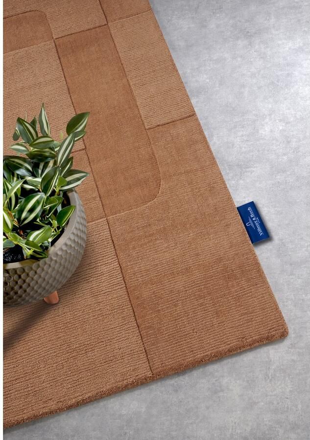 Villeroy & Boch Wollen kleed Charlotte Loper handgeweven wol natuur loper woonkamer geometrie - Foto 2