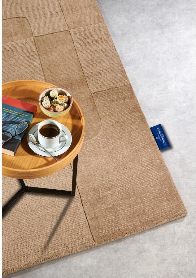 Villeroy & Boch Wollen kleed Charlotte Loper handgeweven wol natuur loper woonkamer geometrie - Foto 2