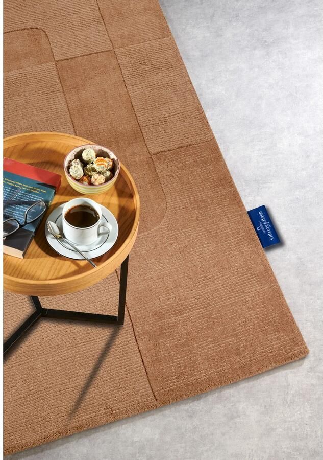 Villeroy & Boch Wollen kleed Charlotte Loper handgeweven wol natuur loper woonkamer geometrie - Foto 2