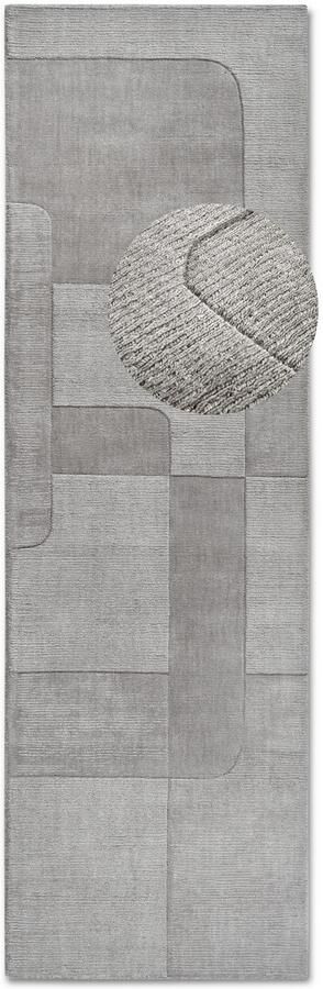 Villeroy & Boch Wollen kleed Charlotte Loper handgeweven wol natuur loper woonkamer geometrie - Foto 6